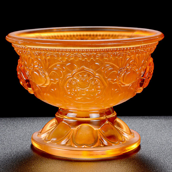 Eight Buddha offering front water supply Cup holy water cup water supply bowl water supply Cup Buddha offering Cup colored glaze colorful butter lamp candle holder