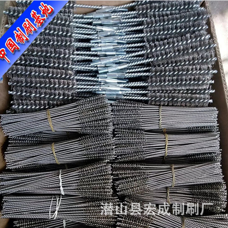 厂家供应钢丝管道刷 不锈钢试管刷 管道清孔去刺刷 试管清洗毛刷