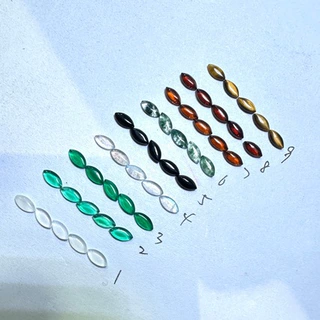 天然红石榴拉长石白月光绿黑玛瑙水草玛瑙虎眼石马眼2.5*5MM素面
