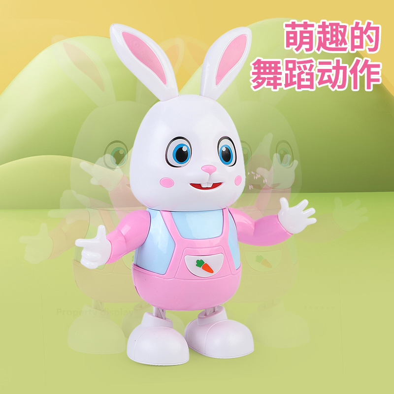 Dropshipping Electric Dancing Light-Up Bunny Toy That Can Sing and Play Drums, Wholesale Lanterns for Street Stalls, Educational Toys