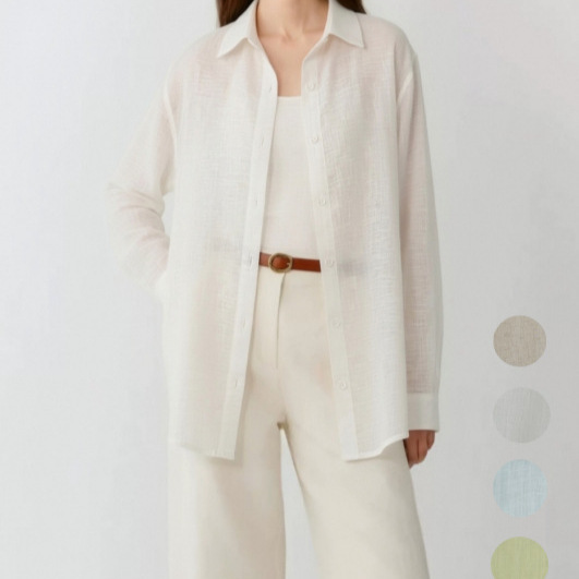 0418 French Tencel Linen Shirt for Spring, Summer, and Autumn 0418 French Tencel Linen Shirt for Spring, Summer, and Autumn