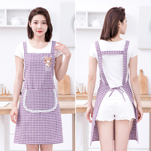 JZ05棉布围裙韩版女时尚2024新款家用厨房做饭蕾丝花边洋气夏季薄