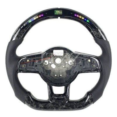 Suitable for Volkswagen MK7.5 Golf GTI7 LED carbon fiber car steering wheel modification vw golf 7