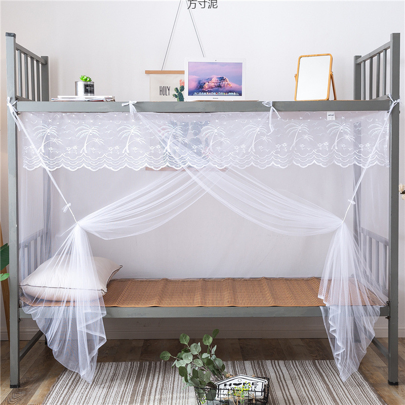 Mosquito Net for Student Dormitory Bunk Bed 0.9m Single 1.2m Encrypted Household 1.5m 1.8m Single and Double Bed Mosquito Net