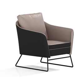 大厅休闲沙发商务办公接待简约沙发服装店咖啡厅单人位沙发椅