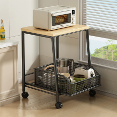 オーブン、炊飯器、エアフライヤー、電化製品、床置き収納ラック、キッチン電子レンジ収納ラック、引き出し付きカウンタートップ