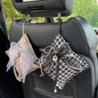 Французский стиль гусиная лапка бамбуковый уголь подвесная сумка автомобильный ароматерапия стул спинка крючок бамбуковый уголь сумка кружево новый автомобиль украшения для удаления запаха женщины