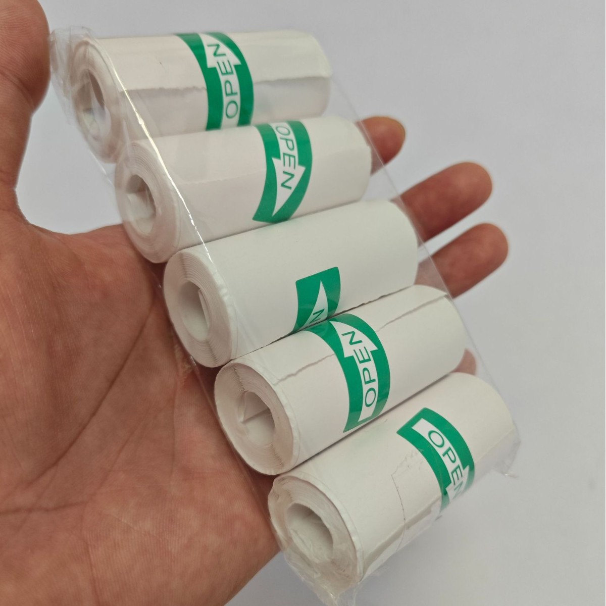 Mini impresora de papel térmico 57*25mm, etiqueta autoadhesiva, papel colorido, papel para recibos de caja registradora, papel para imprimir etiquetas
