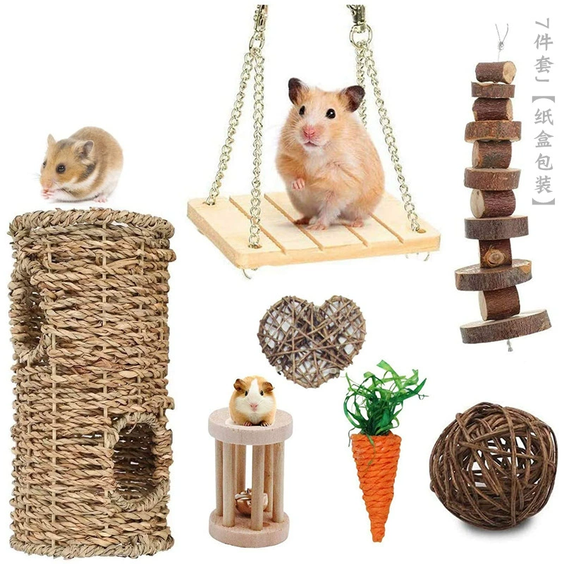 Комплект, деревянная игрушка, кролик, 7 предметов, Amazon