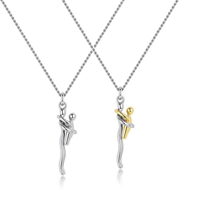 Cross-Border New Style Hug Child Pendant Necklace Mother's Day Father's Day Commemorative Gift Emotional Small Gift