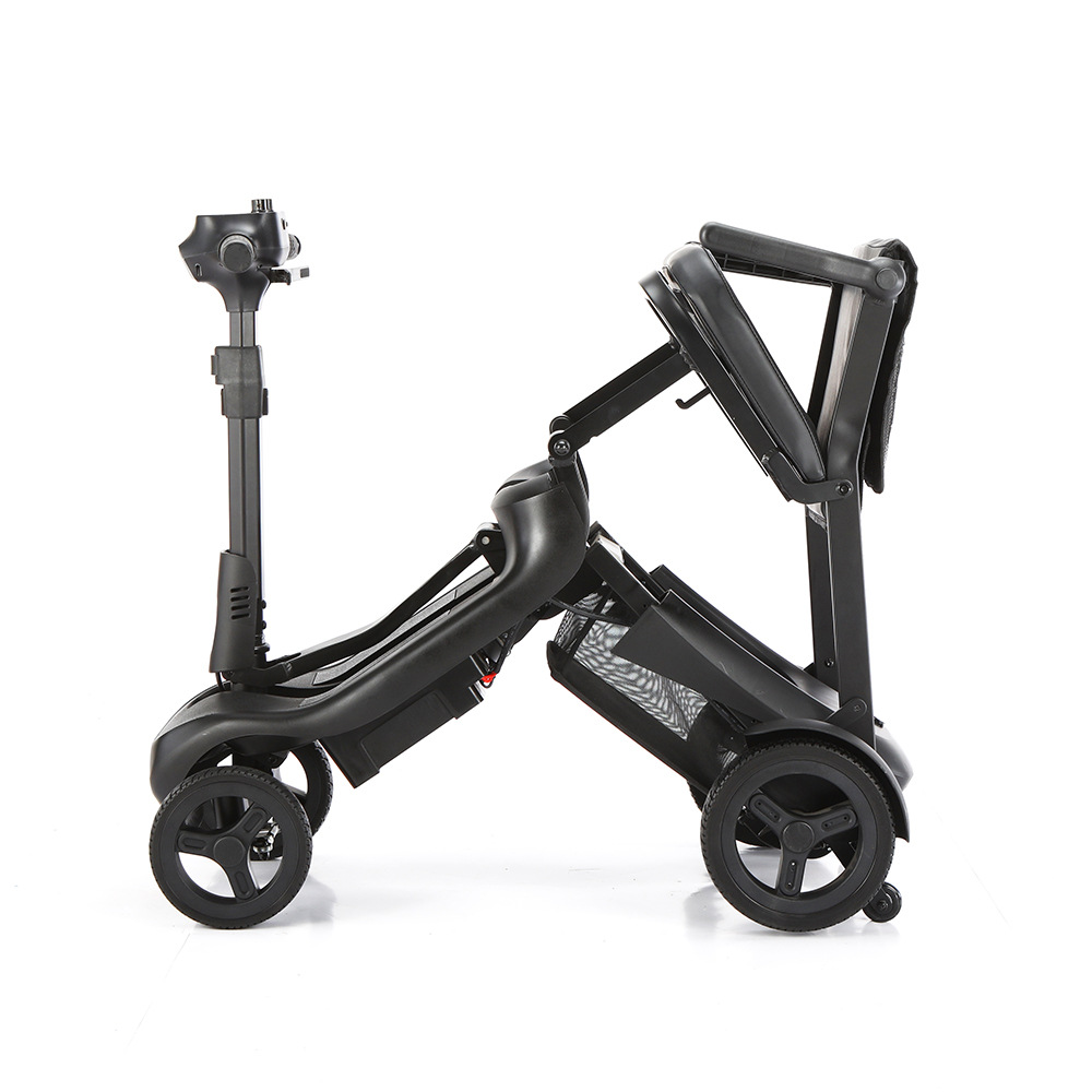 Cross-border elderly mobility scooter, four-wheel electric vehicle for the elderly and disabled, foldable and portable, high-end safety assistive vehicle