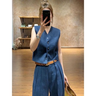 New Product 2025 Summer Petite Outfit Set Lively Youthful Fashion High-End Chanel-Style Vest Set
