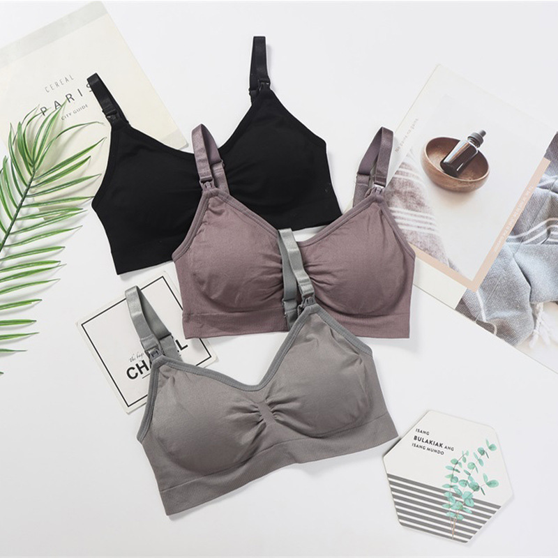 2025授乳下着前ボタンブラジャー快適レディース妊婦下着スチールリングなし授乳下着卸売|undefined
