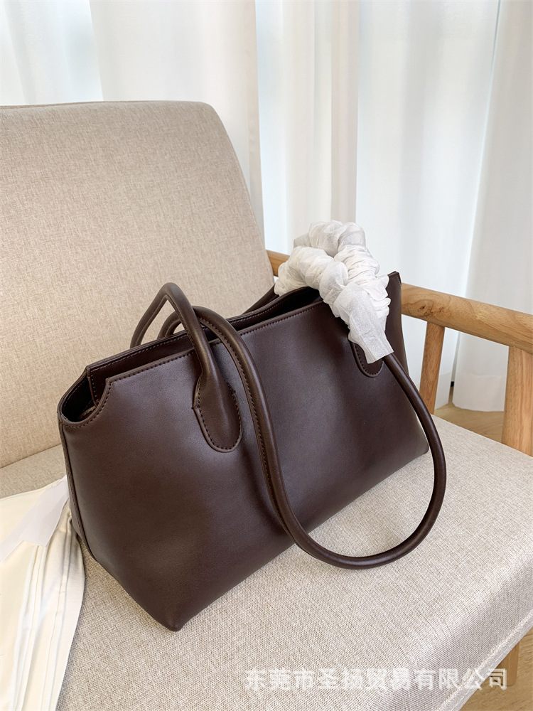 ハイエンドニッチThe*Rowシンプルな本革ロングショルダーストラップ脇の下バッグ多用途大容量ハンドバッグトートバッグ女性用