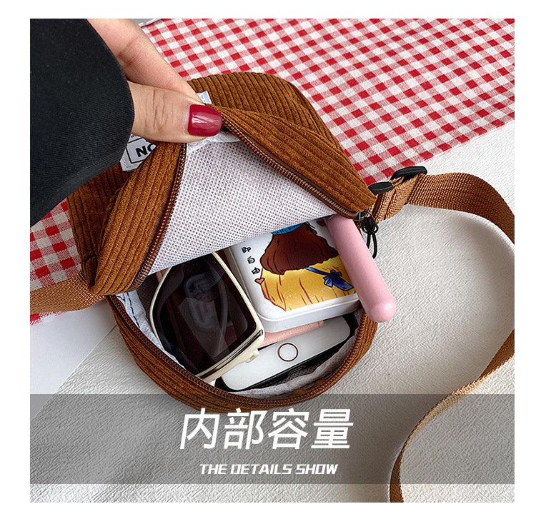 2022 Autumn/Winter new Japanese InS-style single-shoulder bag, crossbody bag, corduroy bag, mini phone bag, loose change bag undefined