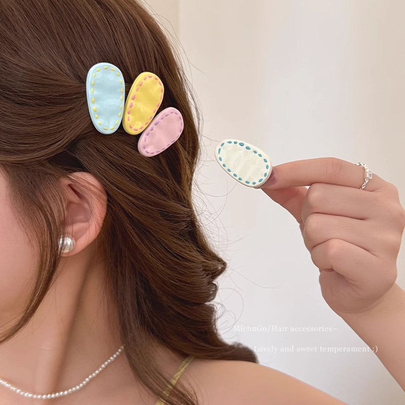 見た目の良い女の子向けの夏のドーパミンヘアピン、サイドヘアピン、雰囲気のあるアーティファクトクリップ、ヘアアクセサリー、ヘッドドレス|undefined
