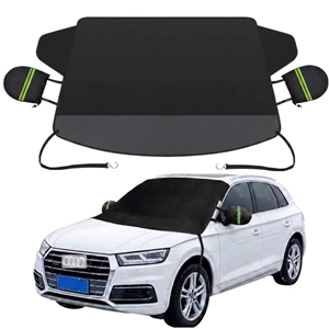 Amazon Car Snow Cover, Winter Thickened Magnetic Car Half-Cover, Anti-Frost Oxford Cloth Snow Cover, Car Snow Shield