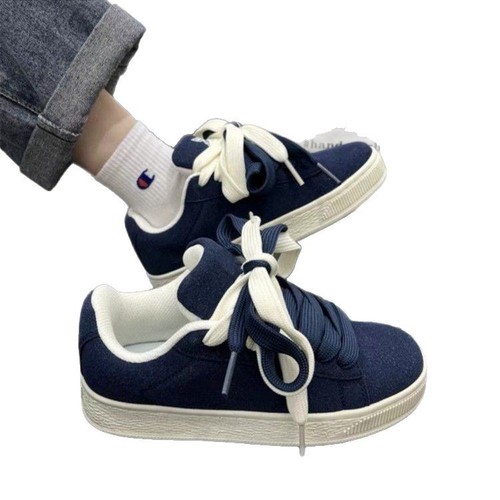 Guochao Instagram Hong Kong-style retro chunky sole board shoes for women, chic niche double strap loafers, low-top casual sports shoes