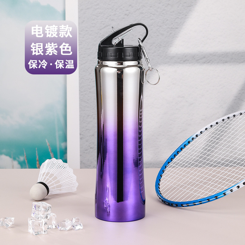 Transfronterizo nueva taza de paja de acero inoxidable portátil al aire libre portátil hervidor portátil taza pequeña cintura taza de vacío de gran capacidad