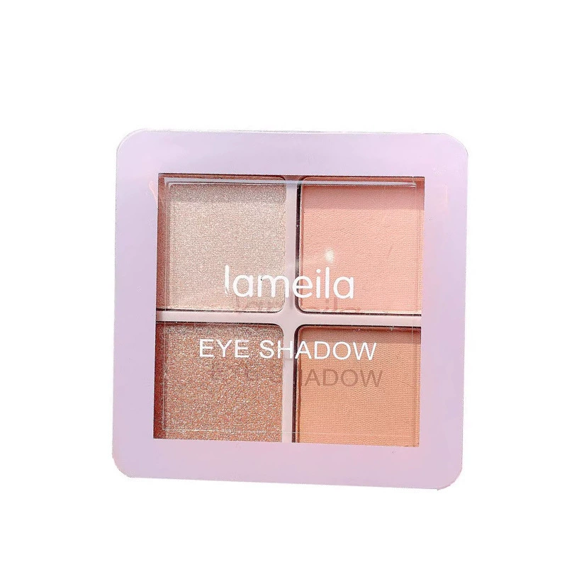 Палетка теней для век Matte LaMella, стразы для ногтей, косметические тени четырех цветов