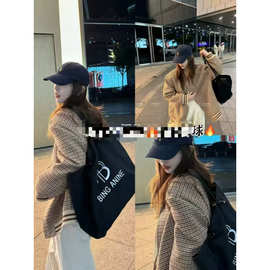 泡菜国时尚休闲格子夹棉棒球外套女冬季新款毛呢外套上衣宽松显瘦