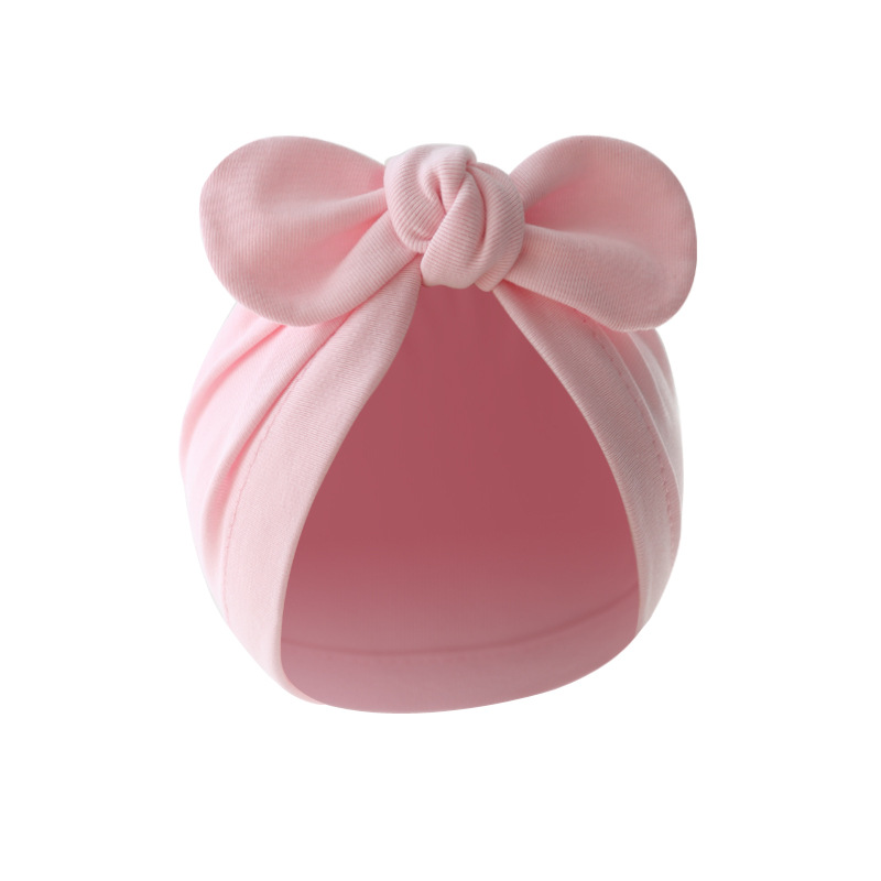 Baby Girl's Baby Boy's Simple Style Solid Color Bow Knot Baby Hat display picture 23