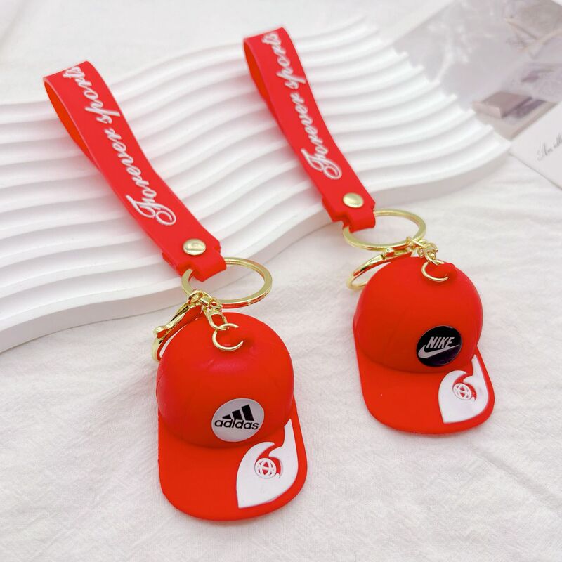 Creative Hot Selling New Sports Hat Pendant Keychain Internet Celebrity Silicone Chinese Valentine's Day Gift Student Gift Wholesale Creative Hot Selling New Sports Hat Pendant Keychain Internet Celebrity Silicone Chinese Valentine's Day Gift Student Gift Wholesale