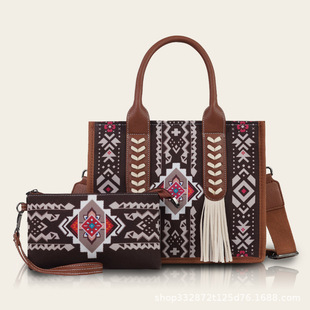 (Cross-border trading), capacious ethnic shopping bag, shoulder bag, boho style, ethnic style