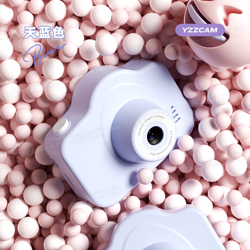 Hd dual camera sky blue (can record + multiple filters) - official standard