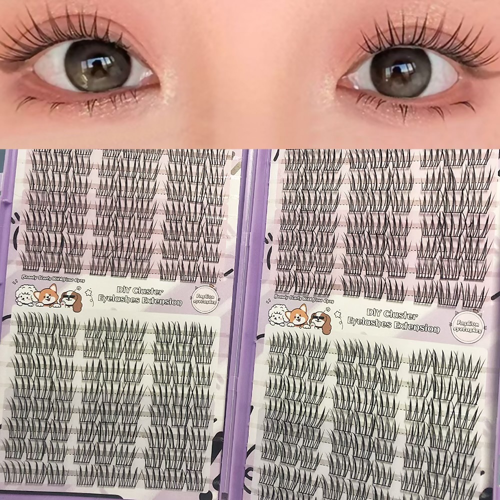 Serie de pestañas postizas transfronterizas Libro de pestañas de comercio exterior Pestañas postizas en inglés completas Pestañas postizas de gran capacidad, pelo segmentado de un solo racimo