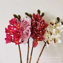 工厂直销仿真8头蕙兰花高档手感假花婚庆花艺家居出口外贸装饰花