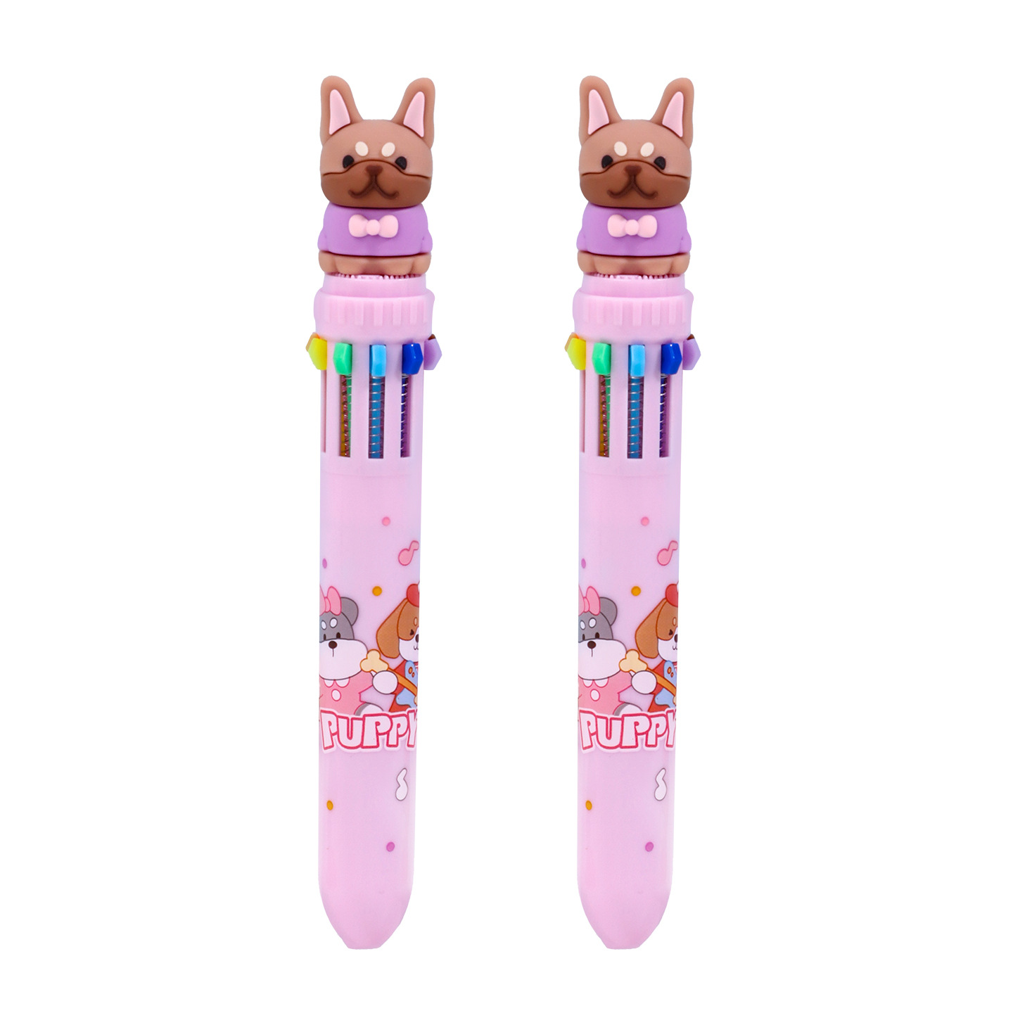 KUKI KOKI multicolor bolígrafo de diez colores para la fiesta de perros estudiantes cuentas de mano multifuncionales marcadores de color de alto valor visual