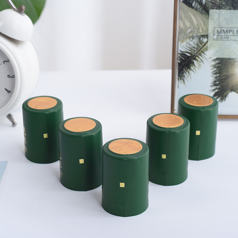 橄榄油热缩胶帽墨绿色油瓶胶帽pvc封口膜可加印logo封口膜