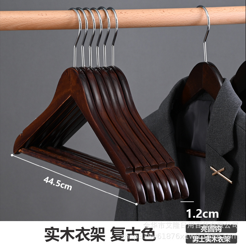 Antideslizante percha sin costuras percha de madera maciza percha pantalones adultos pantalones de rack clip tienda de ropa traje pantalla ropa de rack soporte de ropa al por mayor