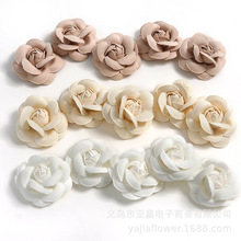 韩版仿真花朵山茶花朵 DIY手工玫瑰花头 鞋帽装饰服装辅料配饰