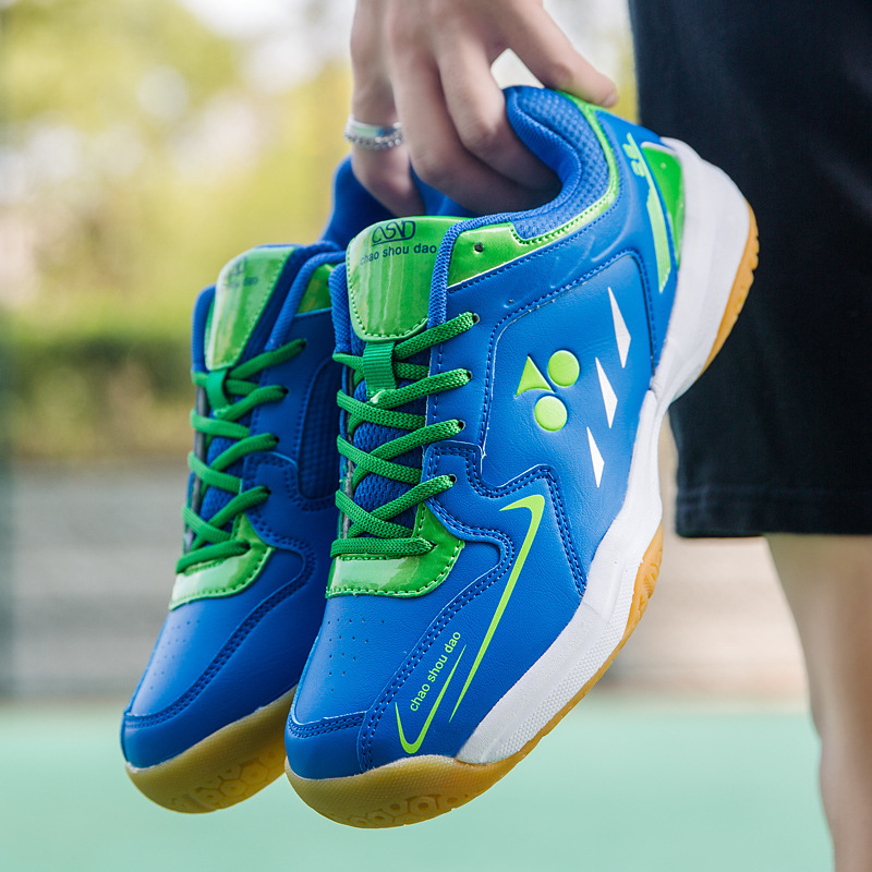 Nuevos zapatos de bádminton de malla transfronterizos zapatos de tenis de entrenamiento ligero zapatos deportivos antideslizantes al por mayor