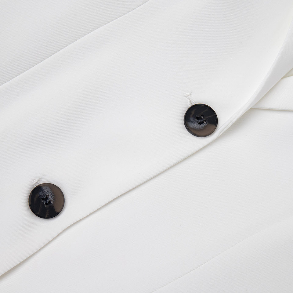 Áo vest nữ cổ chữ V dáng ôm eo tôn dáng, tay dài, phong cách công sở — Màu trắng, Màu đen, Màu đỏ rượu, màu nâu nhạt chi tiết 16