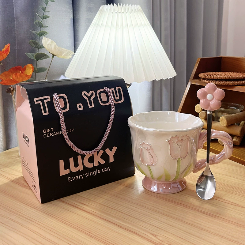 High quality ceramic wineglass, Birthday gift