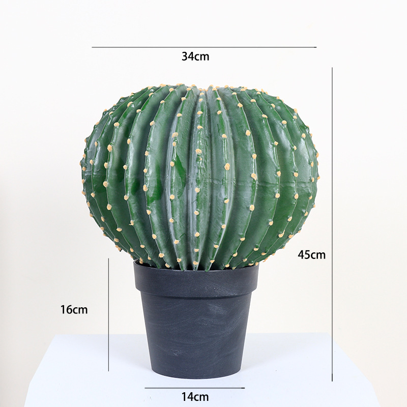 Simulación nórdica Planta verde Pilar de hadas Cactus grande piso interior sala de estar ropa tienda decoración de ventana