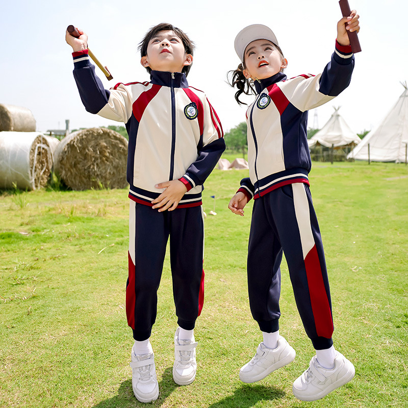 幼兒園園服春秋季小學生運動統一校服兒童長袖班服三件套裝春秋裝