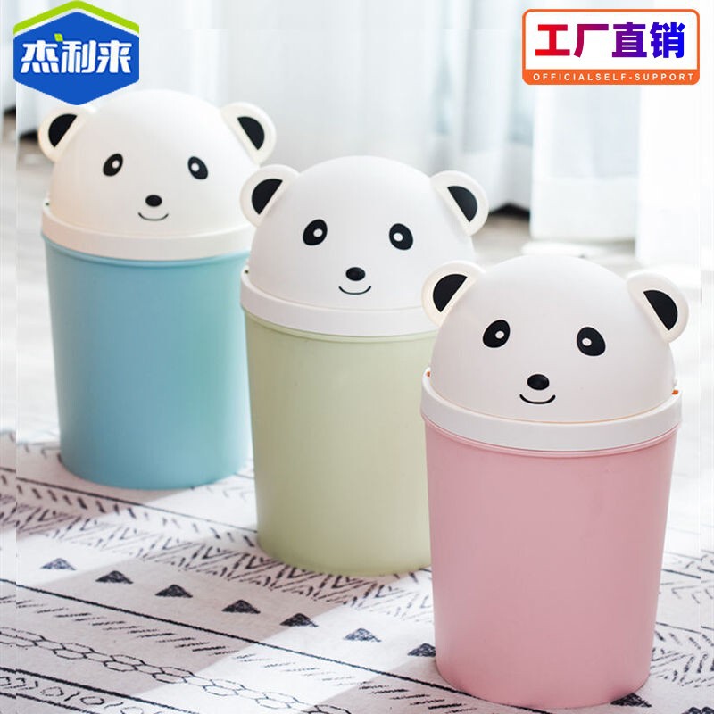 Jerry Cartoon Trash Can 2025 Model Large Capacity Household Living Room Bedroom Bathroom Penguin Bear Press-Type