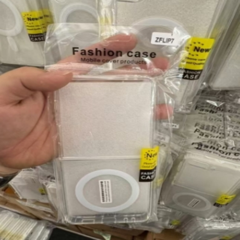 Aplicable a Samsung ZFLIP7 caja de teléfono móvil plegable FOLD7 caja de amortiguación magnética transparente contra caídas cubierta comercial