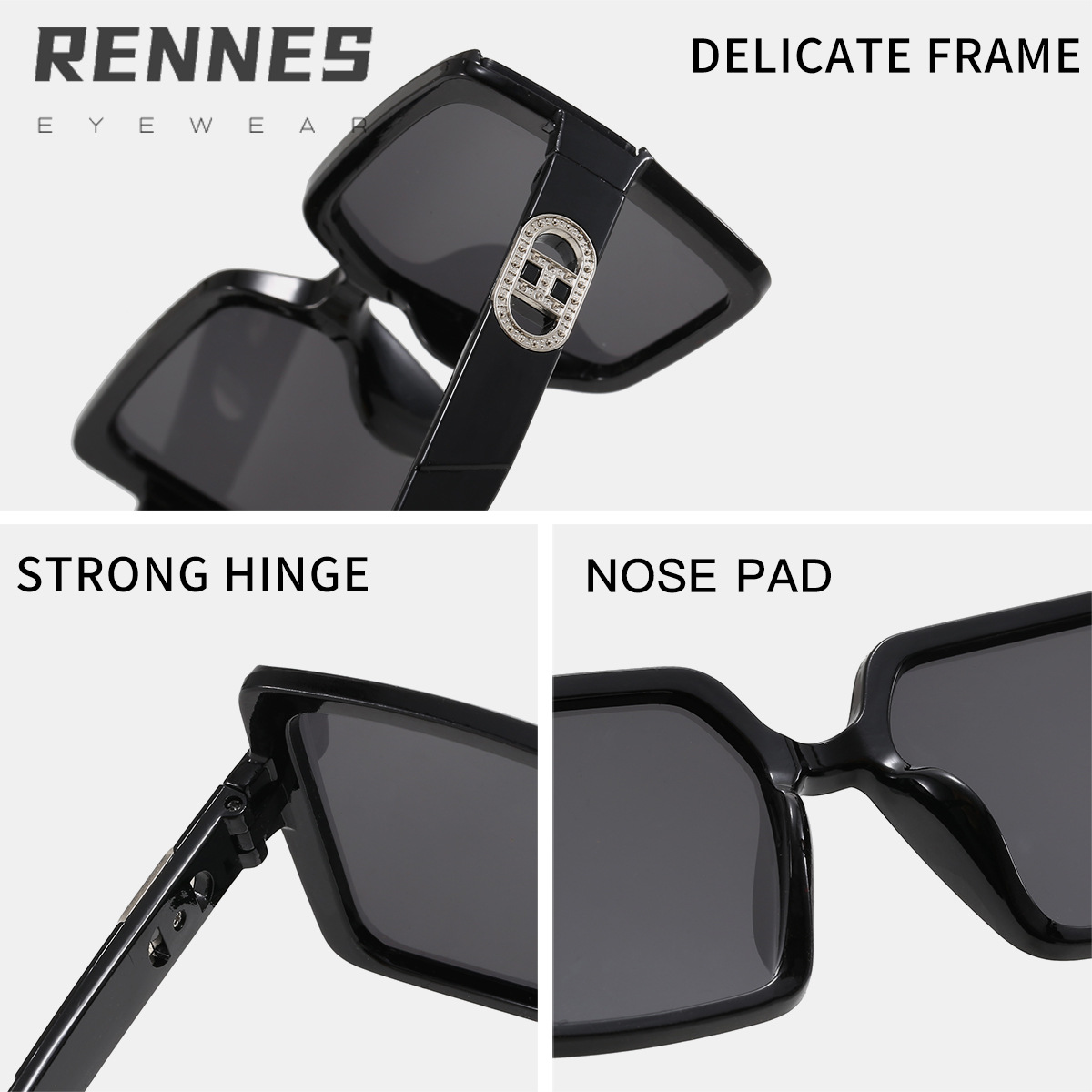 2024 nuevo estilo coreano elegante marco pequeño de alta calidad gafas de sol al aire libre protección UV desgaste esencial gafas de sol