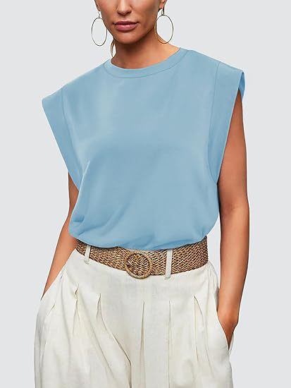 210g Weight Sleeveless Sleeve Length Pullovers Placket Type Raglan Sleeve Sleeve Type Cotton Fabric Type Long Top Length T-shirt Tops Type Holiday, Daily Occasion Round Neck Neckline Loose Fit Type Stripe, Solid Color Pattern Summer, Spring Season Women's Gender Casual Style Wholesale Women's Casual Stripe Solid Color Sleeveless T-Shirts 25