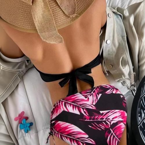 2024 Cross-border Foreign Trade: Women's Halterneck Two-piece Swimsuit—European and American Style, Tight-Fitting—on Amazon and AliExpress