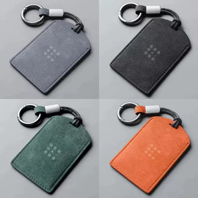 Car key bag – Holder Key Case, Suede - dark-green-blue-electricity-sports-rope