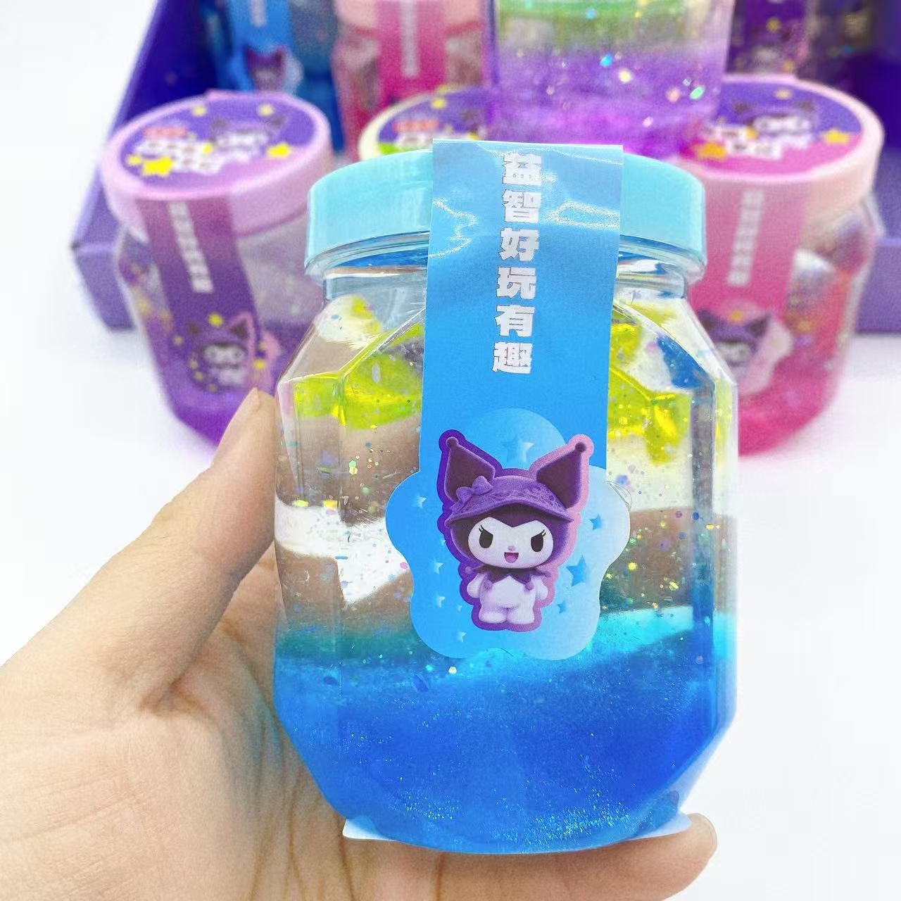Niños de alta permeabilidad espumante colorido brillo desprimir barro cristalino barro colorido juguetes de barro slime