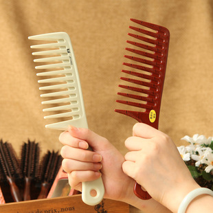 Hair Comb Women's Curly Hair Comb Household Large Ruler Wide Tooth Plastic Hairdressing Tool Large Roll Long Hair Wet Hair Large Tooth Didi