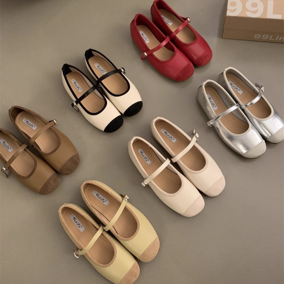 Xiaoxiang viento plateado nuevo estilo chino zapatos retrógrados franceses zapatos de ballet zapatos de primavera y verano zapatos de mujer