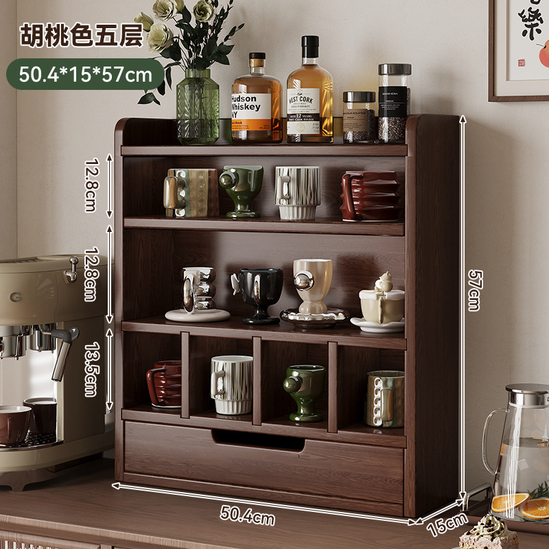 Estantes de madera sólida estantes de escritorio estantes de almacenamiento estilo medieval dormitorio contra la pared caja de almacenamiento de cosméticos gabinete de exhibición gabinete de almacenamiento